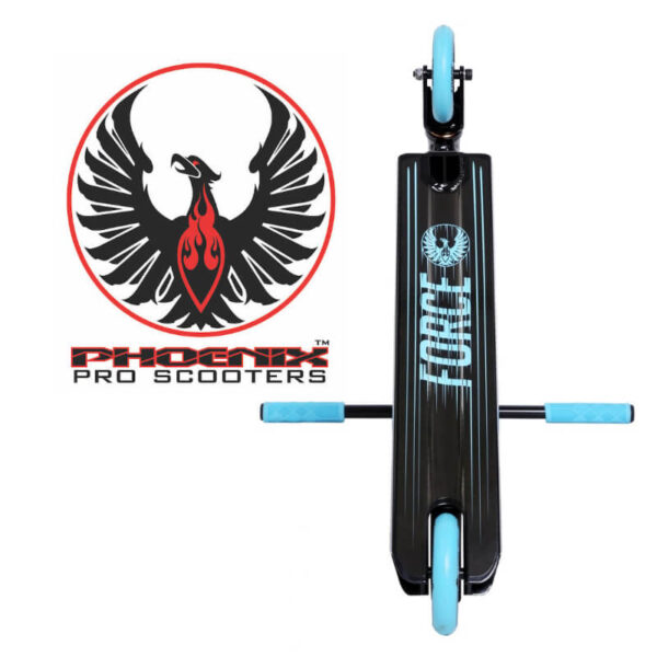 קורקינט פעלולים מקצועי Phoenix pro force pro שחור וכחול זרחני 4 | להיט צעצועים