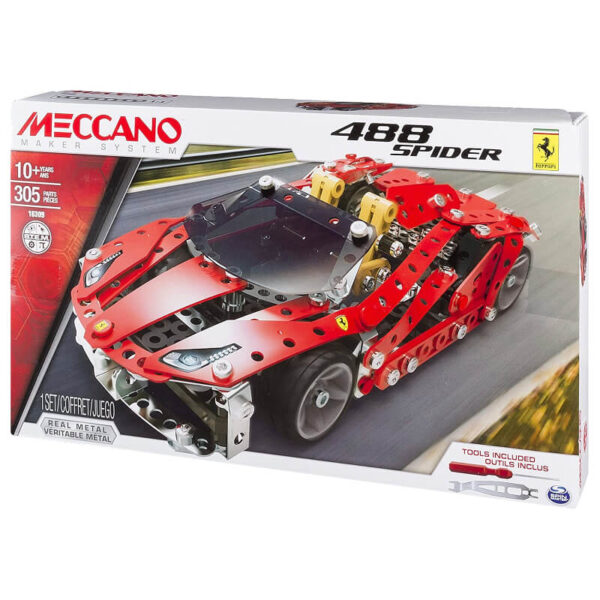 מכנו פרארי MECCANO 16309 Ferrari 488 Spider 3 | להיט צעצועים